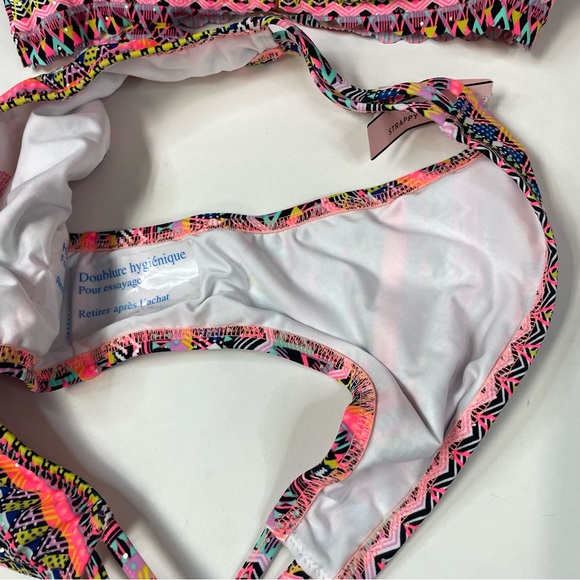 Victorias Secret Bikini Set 32C Getaway Halter Large Strappy Cheeky 3H81 #1282 - Picture 4 of 9